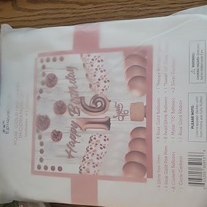 NEW Complete 41 piece 16th Birthday Decorations